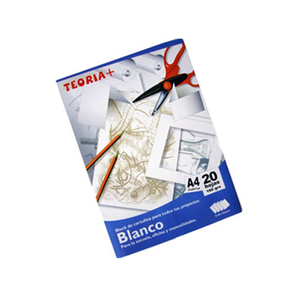 BLOCK CARTULINA  BLANCA A4 160 gr.