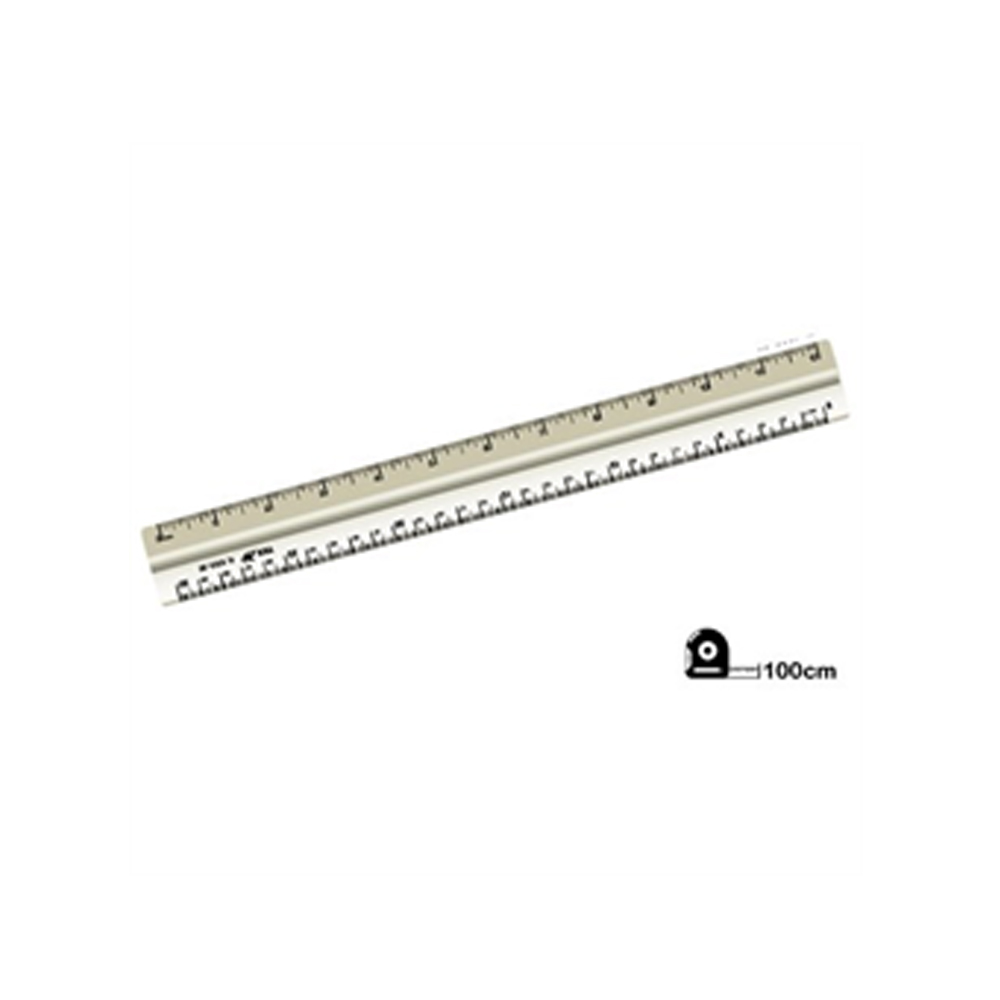 REGLA PLANA DE ALUMINIO TEX 100 cm.