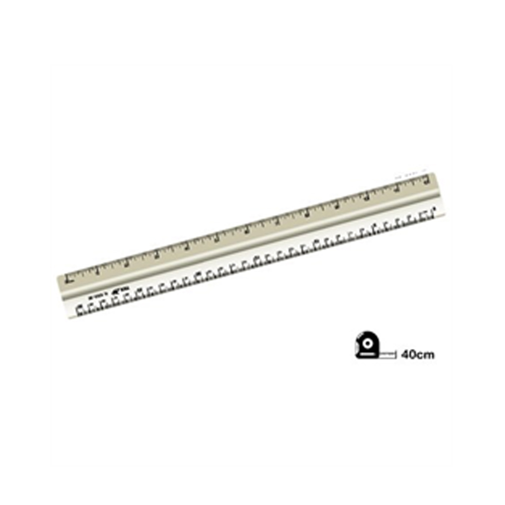REGLA PLANA DE ALUMINIO TEX 40 cm