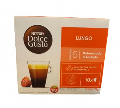 NESCAFE DOLCE GUSTO X 10 CAPSULAS SIN TACC LUNGO 