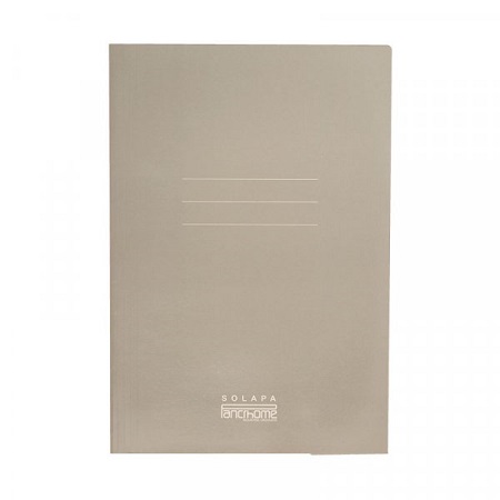 CARPETA CON ALETAS SIN ELASTICO GRIS 