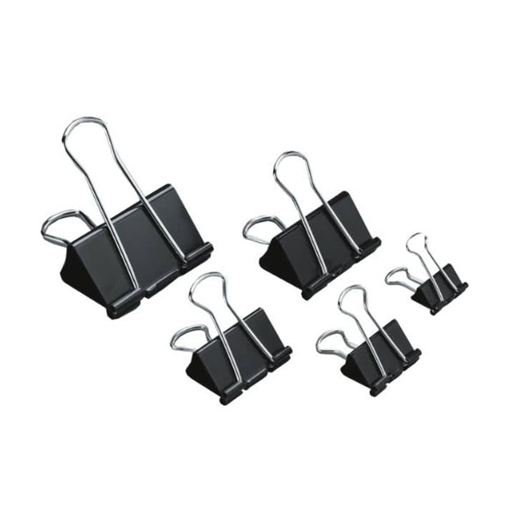 DOBLE CLIP 19mm NEGRO X CAJA 12 U