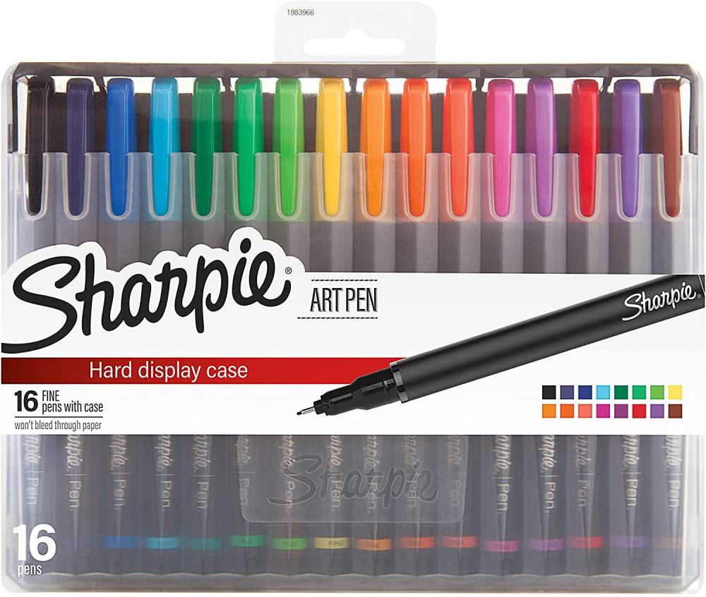 SET DE LAPICERAS SHARPIE PIGMENTADAS X 16 COLORES 