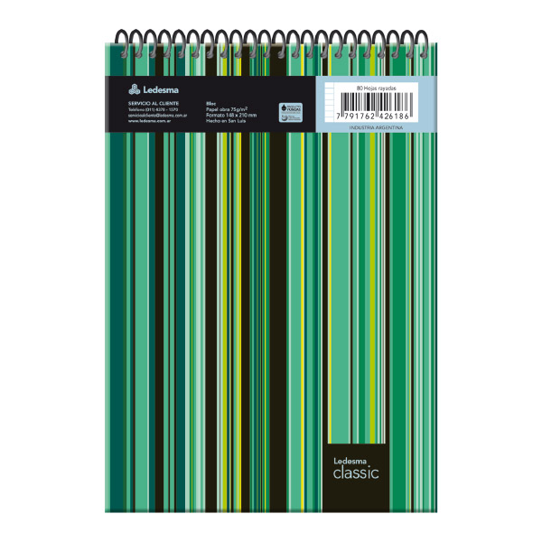 BLOCK A4 RAYADO LEDESMA CLASSIC 80 HOJAS