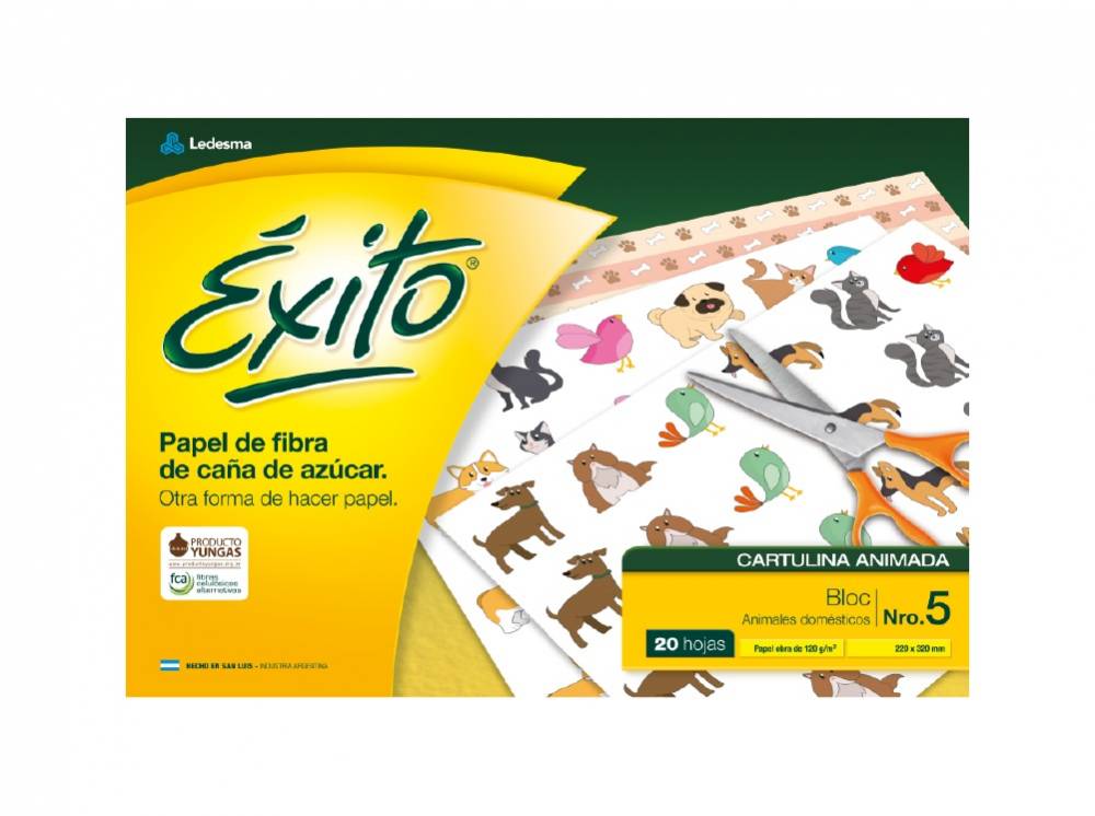 BLOCK DE DIBUJO ANIMALES DOM�STICOS N�5 20 HOJAS