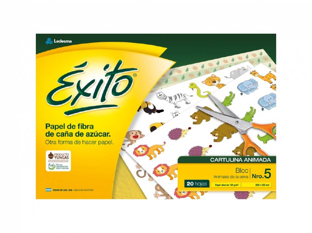 BLOCK DE DIBUJO ANIMALES DE LA SELVA N�5 20 HOJAS