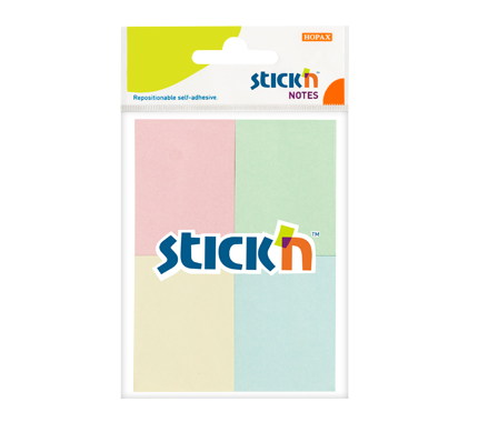 BLOCK STICK NOTES PASTEL 51 X 38 MM X 4 U PASTEL 