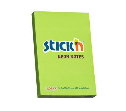 BLOCK STICK 76x51mm FLUO VERDE