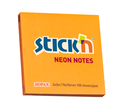 BLOCK STICK 76x76mm FLUO NARANJA
