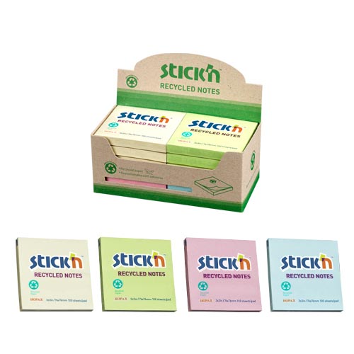 BLOCK STICK  DE PAPEL RECICLADO 76 X 76 MM 