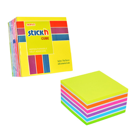 BLOCK STICK CUBO 76X76 FLUO SURTIDO 400H