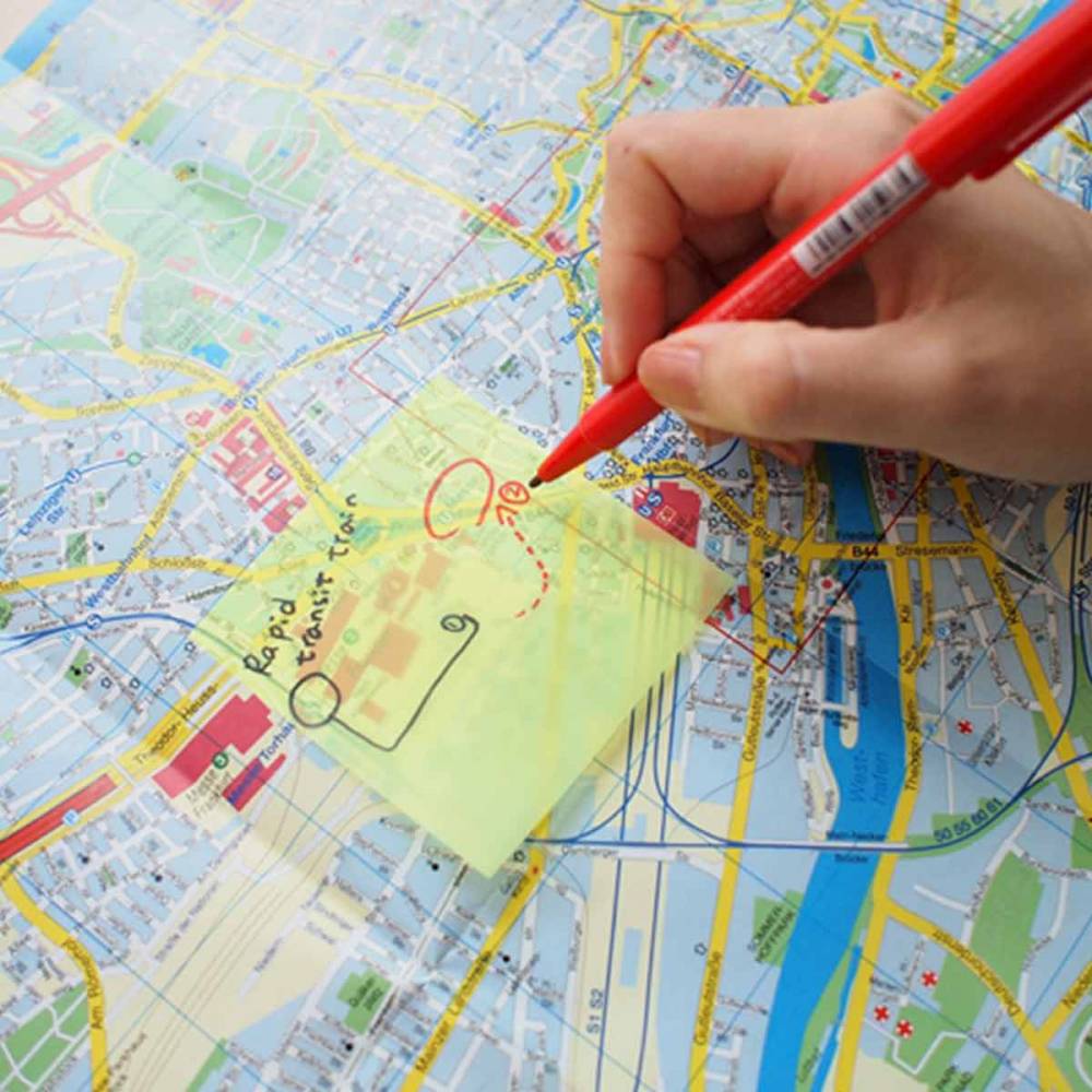 BLOCK DE NOTAS ADHESIVAS TRANSPARENTES 76 X 76 MM 