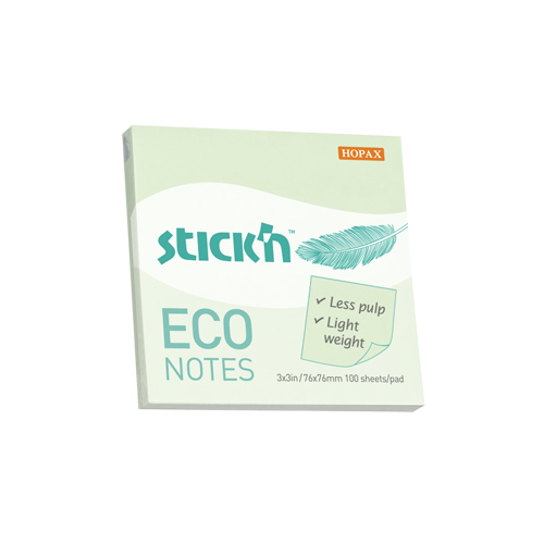 BLOCKS NOTAS STICK�N NOTES 76X76MM VERDE PASTEL