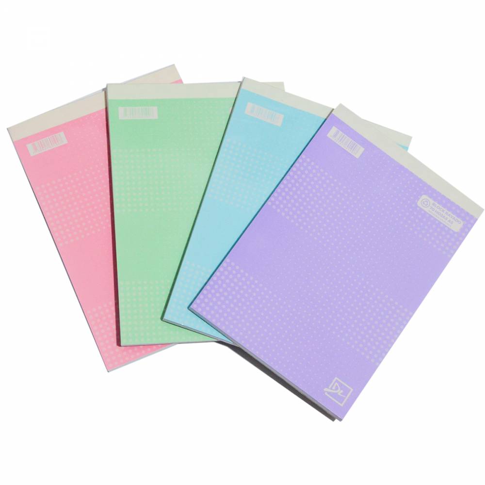 BLOCK DL A5 RAYADO TAPA PASTEL X 70 HOJAS 