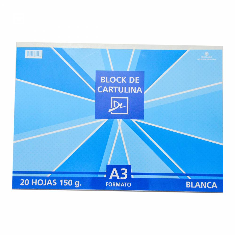 BLOCK DE DL A3 CARTULINA BLANCA 