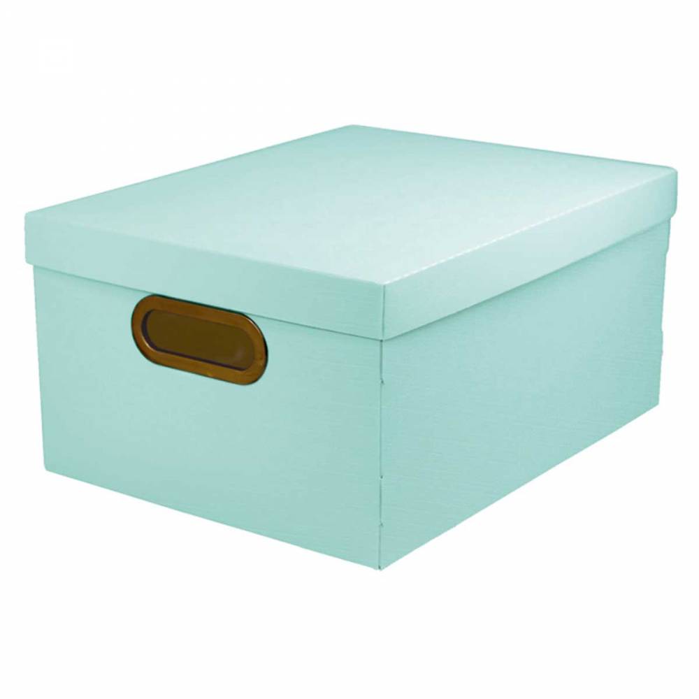 CAJA ORGANIZADORA 38X29X18,5 CM VERDE PASTEL