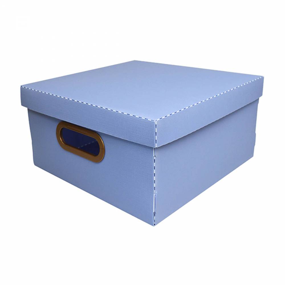 CAJA ORGANIZADORA DELLO LINO 29 X 29 X 15 AZUL 