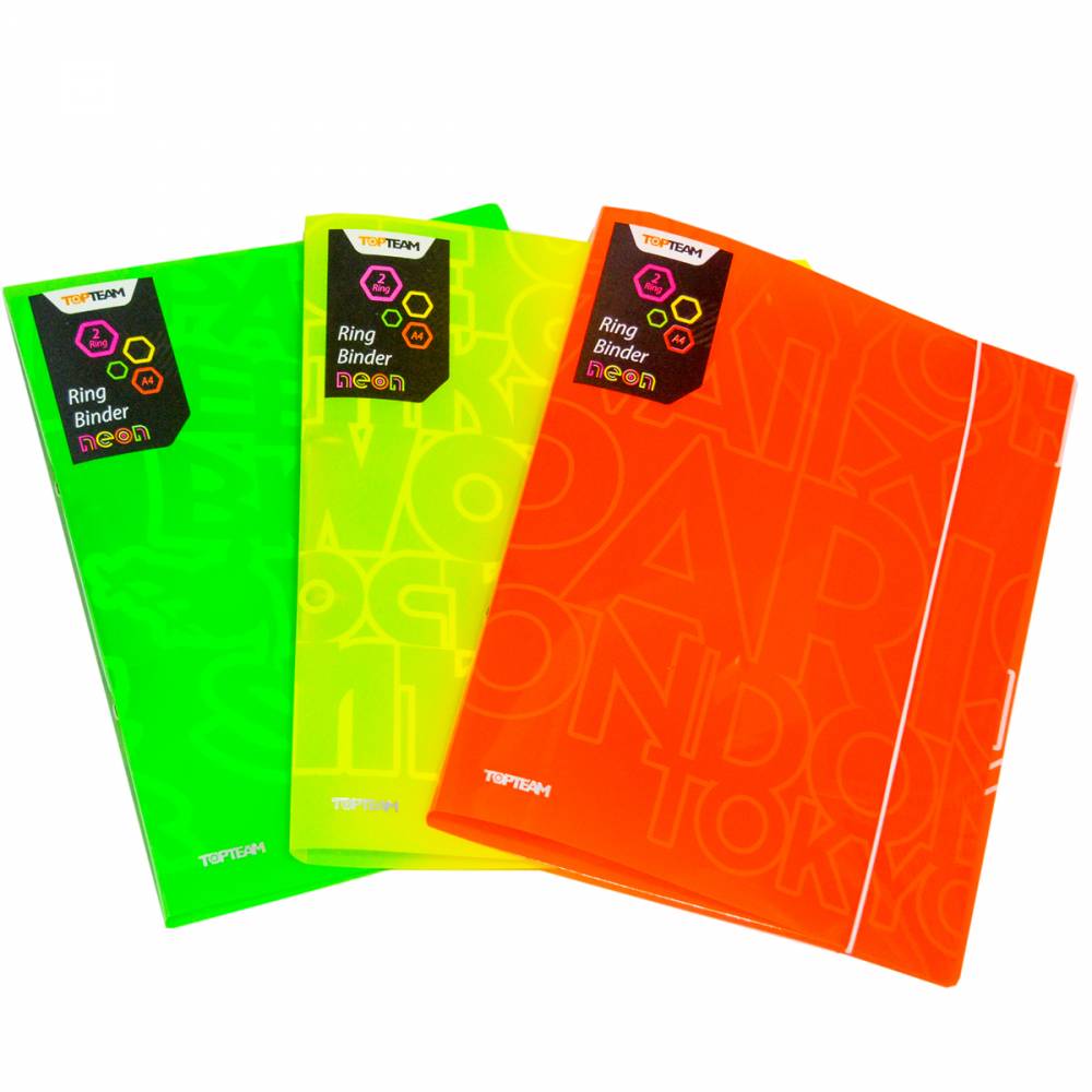 CARPETA A4 2 ANILLOS NEON 