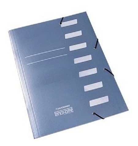 CARPETA CON ELASTICO 7 DIVISIONES 