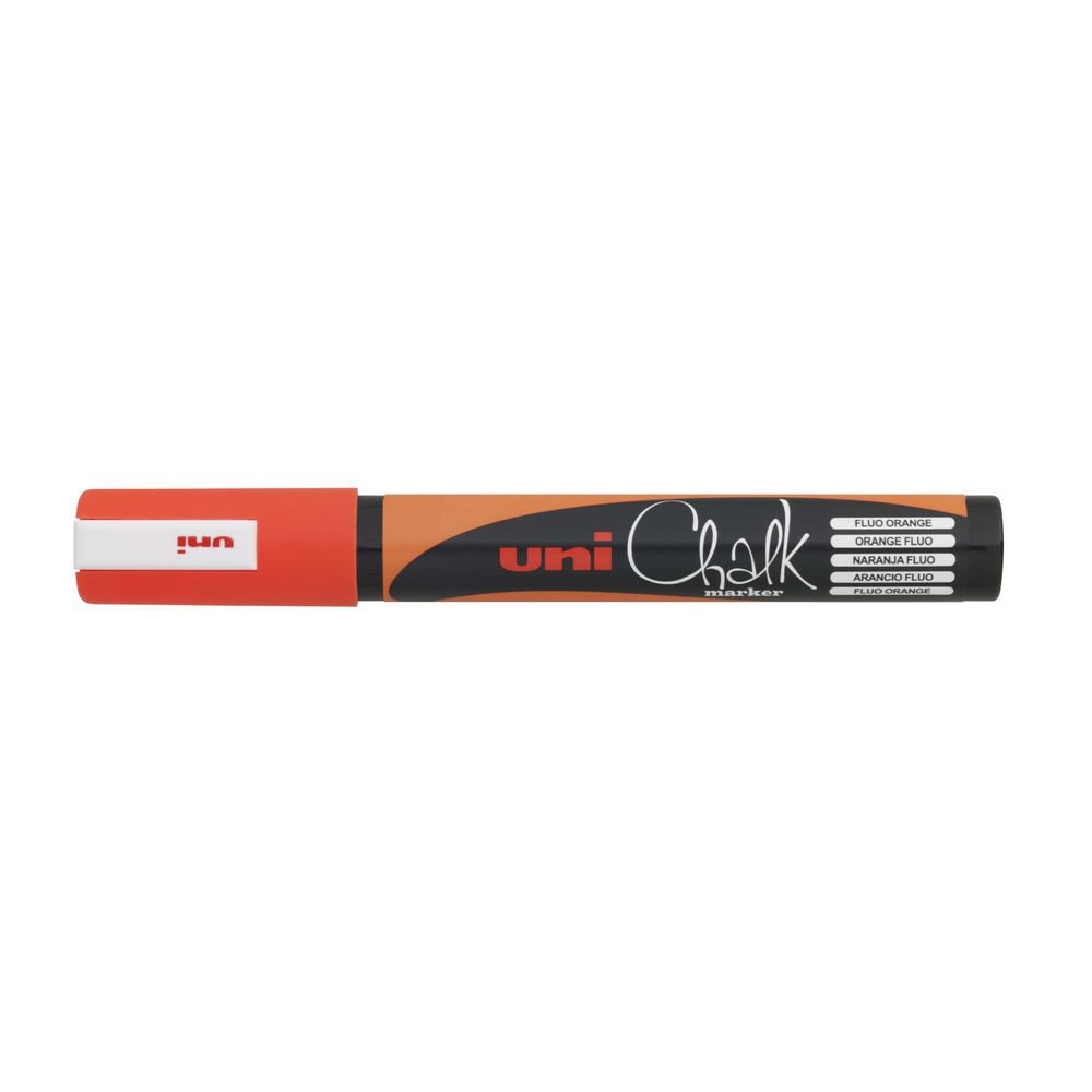 MARCADOR DE TIZA UNI CHALK 8MM NARANJA FL�O