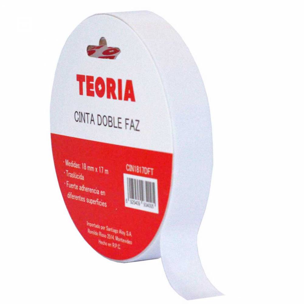 CINTA DOBLE FAZ TEORIA + 18 MM X 17 M 