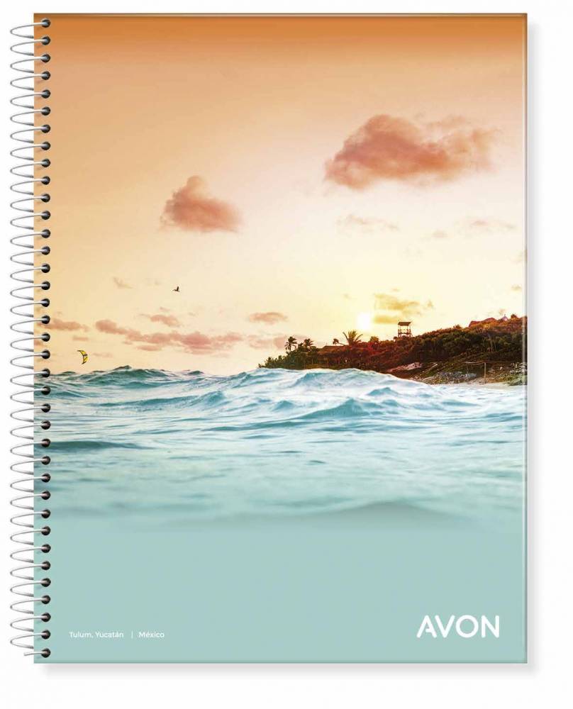 CUADERNO A5 AVON A RAYAS C/ESPIRAL 46 HOJAS 65G