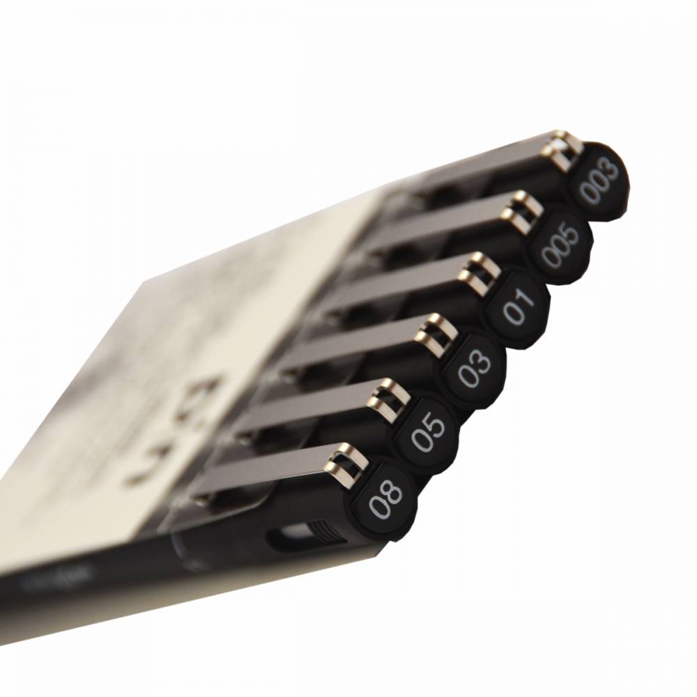 MARCADOR UNI PIN ESTUCHE X 6   