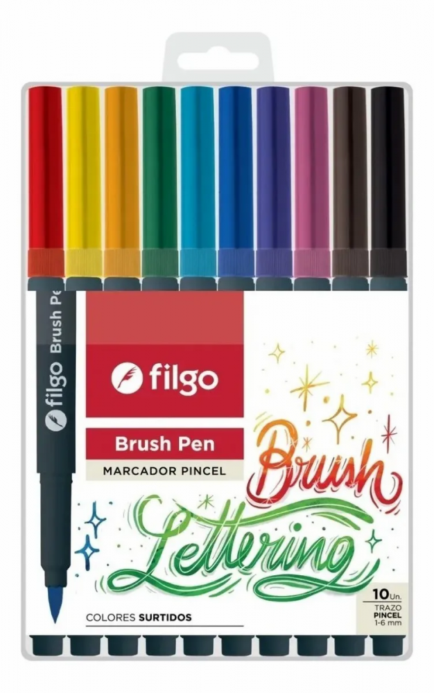 MARCADOR FILGO BRUSH PEN X 10 U 
