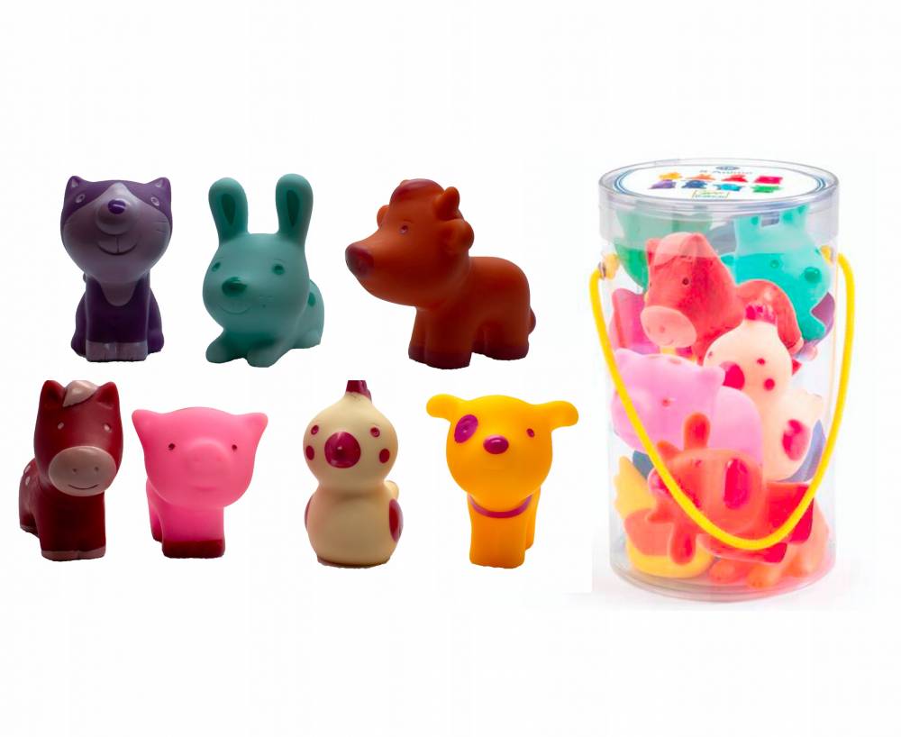 TOPO FARM ANIMALES DE LA GRANJA EN SET DE GOMA 