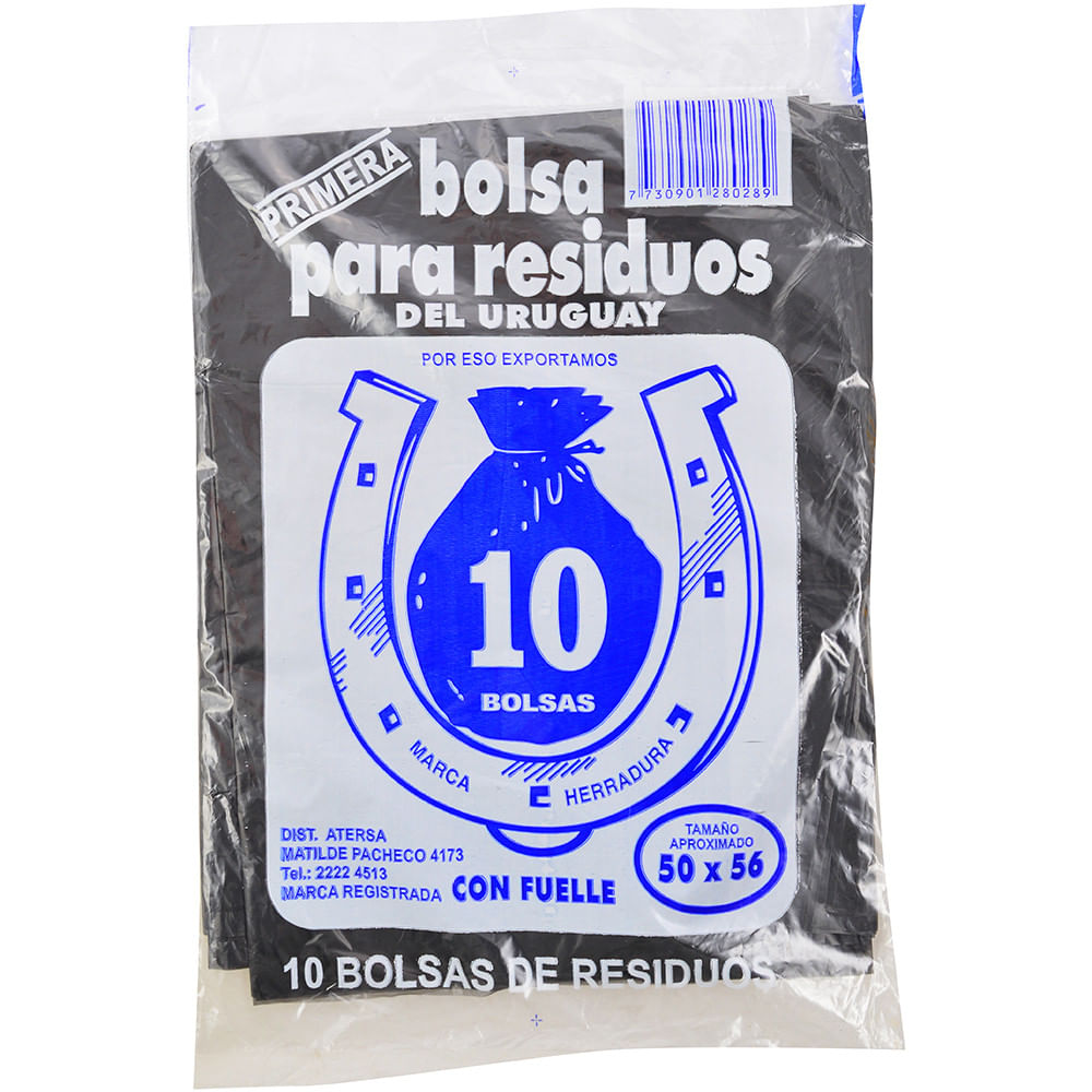 BOLSA DE RESIDUOS HERRADURA CHICA 50*56         