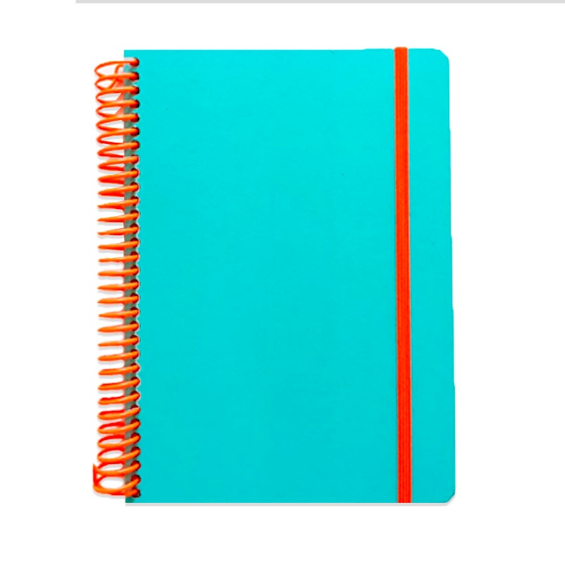 CUADERNO TAPA DURA CON ELASTICO PASTEL 