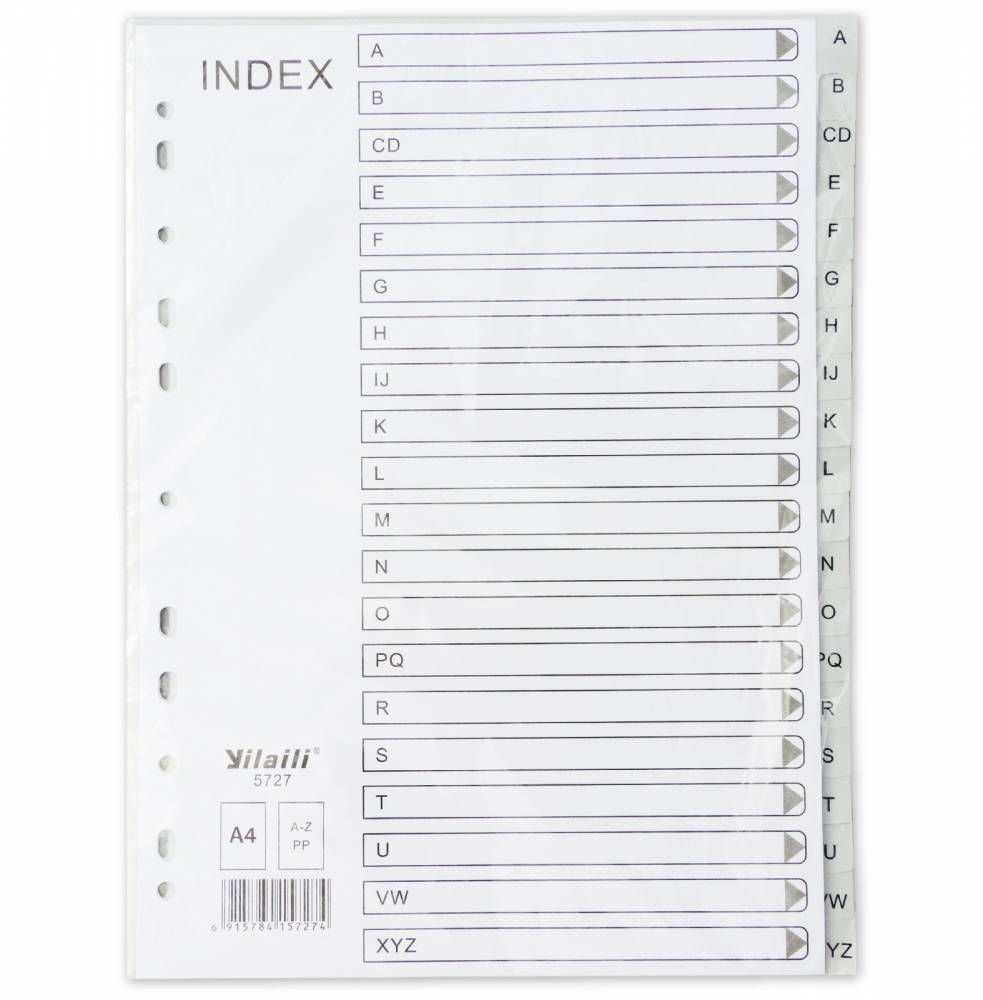 INDICE ALFABETICO DE LA A -Z EN PVC YIL 5727