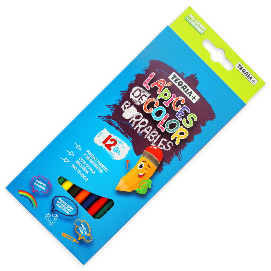 ECO-L�PICES DE COLOR BORRABLES X12 TEORIA +