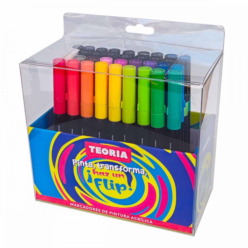 MARCADOR DE PINTUIRA ACRILICA FLIP DESKSET X 36 U 