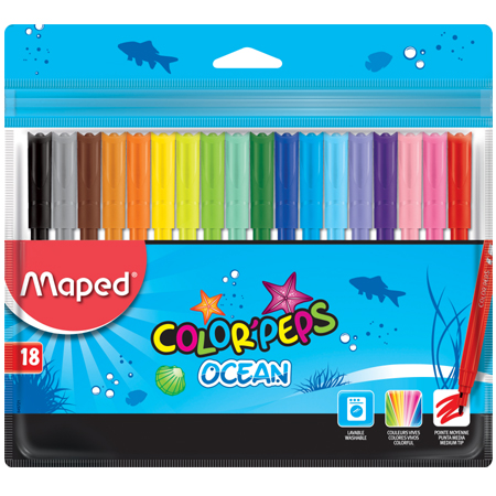 MARCADORES MAPED OCEAN X 18 UNIDADES 