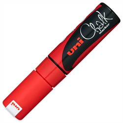 MARCADOR DE TIZA UNI CHALK 8MM ROJO