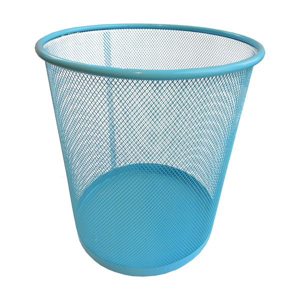 PAPELERA MET�LICA REJILLA CELESTE