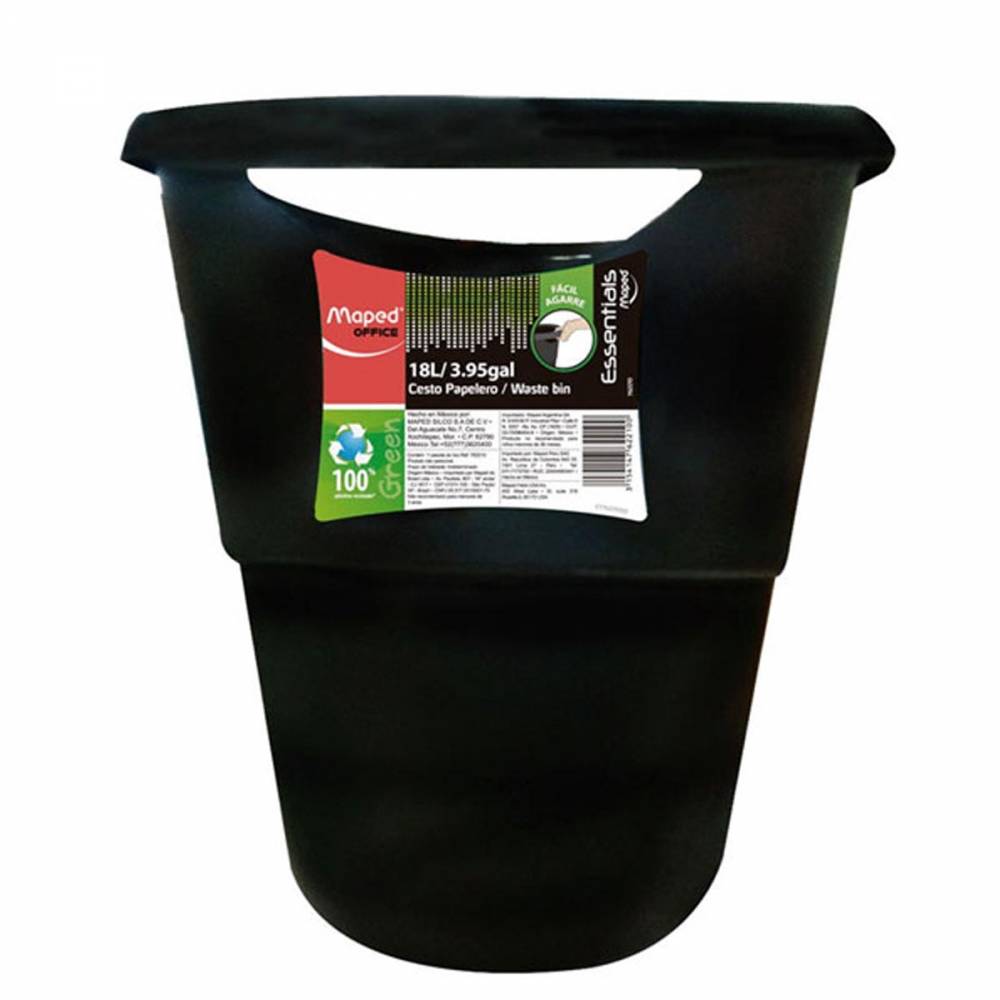 PAPELERA MAPED GREENLOGIC NEGRA 