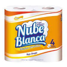 ROLLO DE PAPEL HIGI�NICO NUBE BLANCA X 4 U 30 METROS 