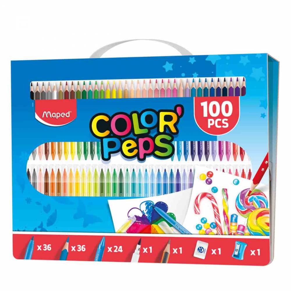 SET MAPED COLOR�PEPS X100 PIEZAS