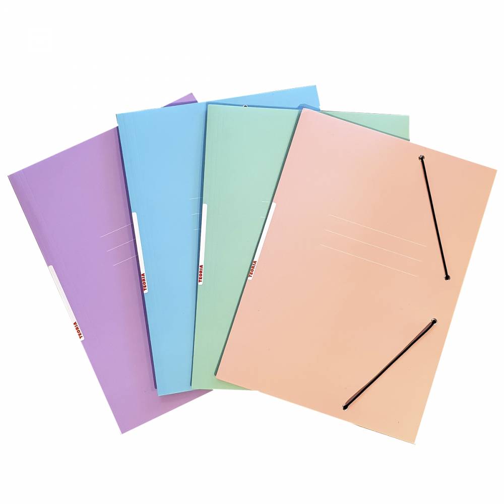 CARPETA CON ELASTICO 300 G COLOR  PASTEL 