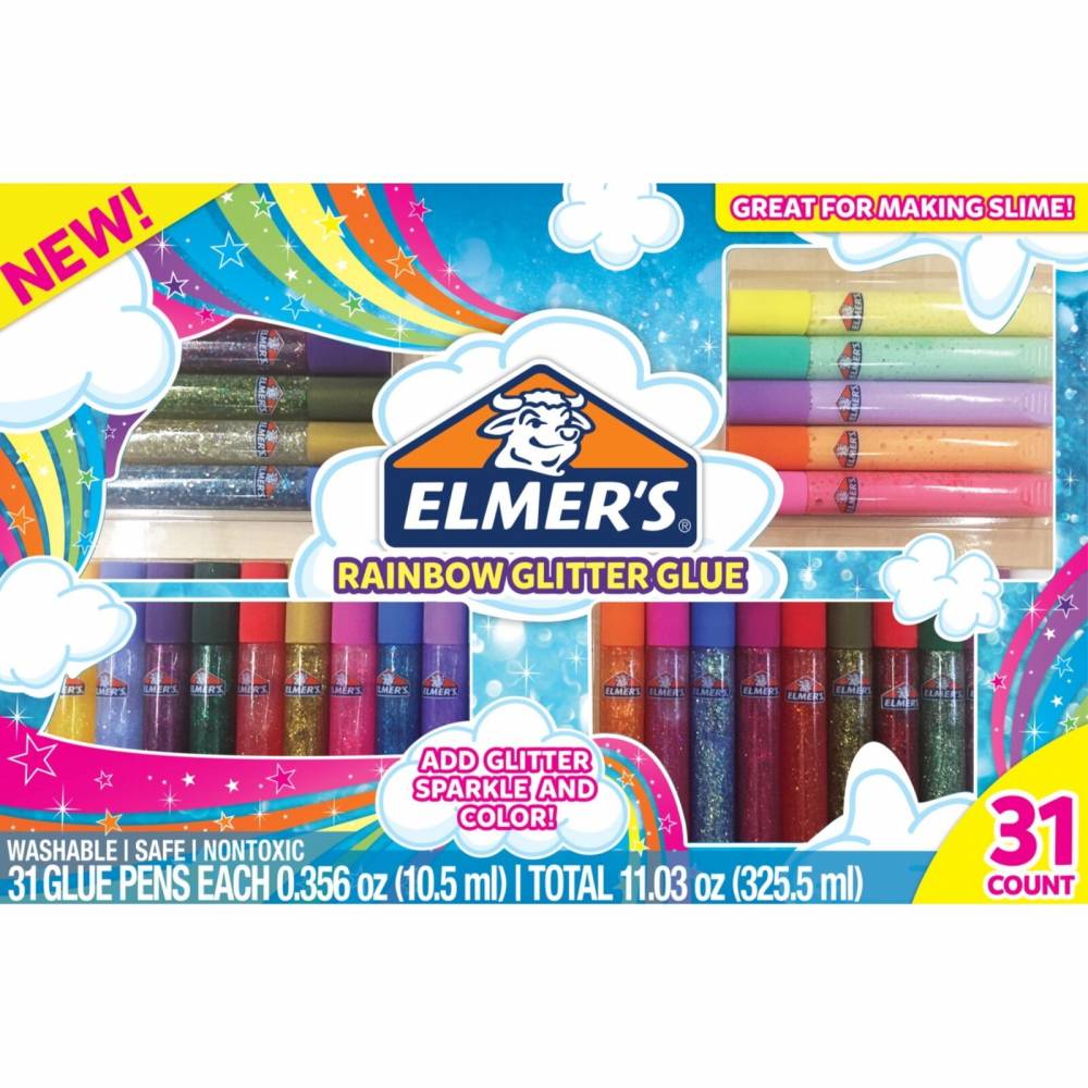 SET GLITTER GLUE ELMERS 31 PCS 