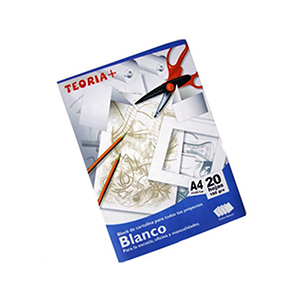BLOCK CARTULINA  BLANCA A4 160 gr.
