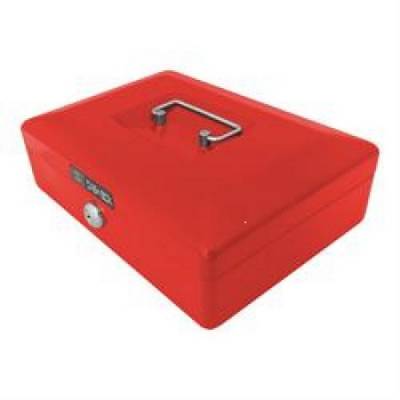 CASH BOX -  CAJA DE SEGURIDAD METALICA CON LLAVE 30X 23 CM 