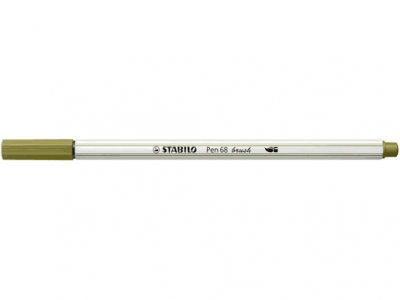 ROTULADOR STABILO PEN 68 BRUSH  VERDE BARRO 