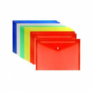 SOBRE PVC C_BROCHE A4 ROJO