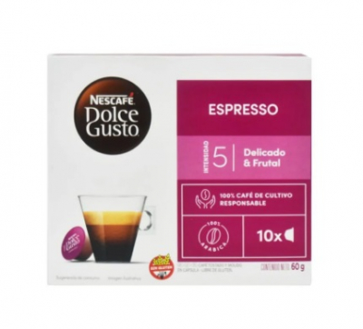 NESCAFE DOLCE GUSTO X 10 CAPSULAS SIN TACC EXPRESSO 