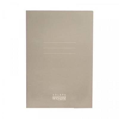 CARPETA CON ALETAS SIN ELASTICO GRIS 