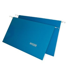 CARPETA COLGANTE CON VENTANA A4 AZUL 