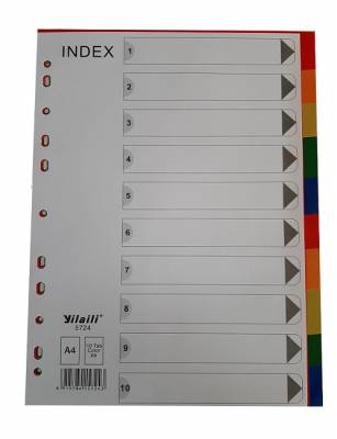 SEPARADOR PL�STICO 10 COLORES A4 YIL  5724